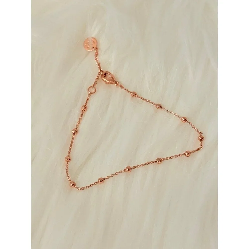 Pura Vida Rose Gold Station Bead‎ Bracelet